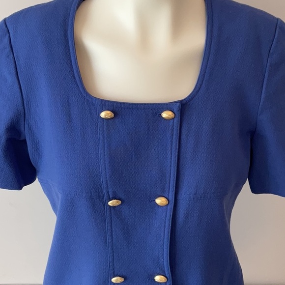 Vintage Front Buttoned Pure Virgin Wool Dress - Picture 2 of 14